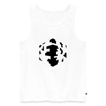Pixel cubes - Men's Premium Organic Tank Top - white - Front - AI Model Male 178 light (178cm)