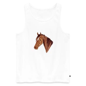 Hanoverian - Men's Premium Organic Tank Top - white - Front - AI Model Male 178 light (178cm)
