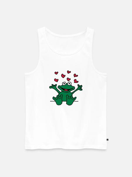 heart_frog_1220113c_a - Men's Premium Organic Tank Top - white