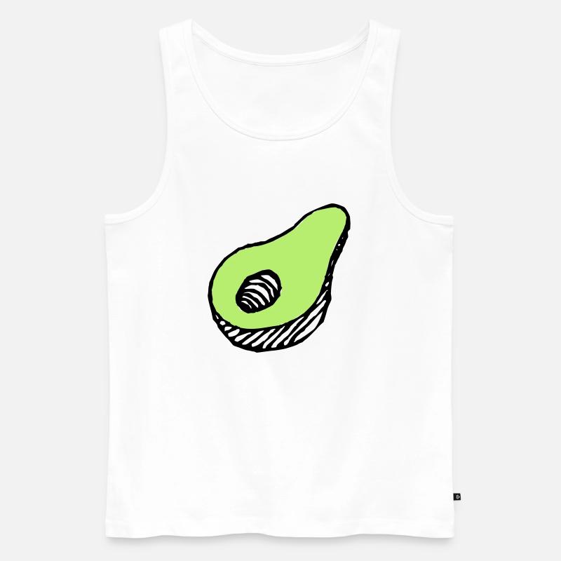 Avocado - Männer Premium Bio Tank Top - Weiß