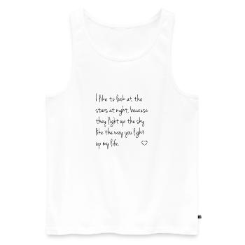 love quotes uk - Men's Premium Organic Tank Top - white - Front - Michal (187cm)