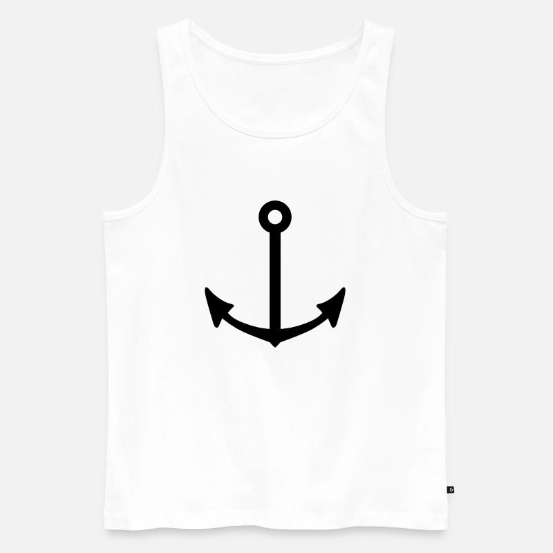 Anchor - Männer Premium Bio Tank Top - Weiß