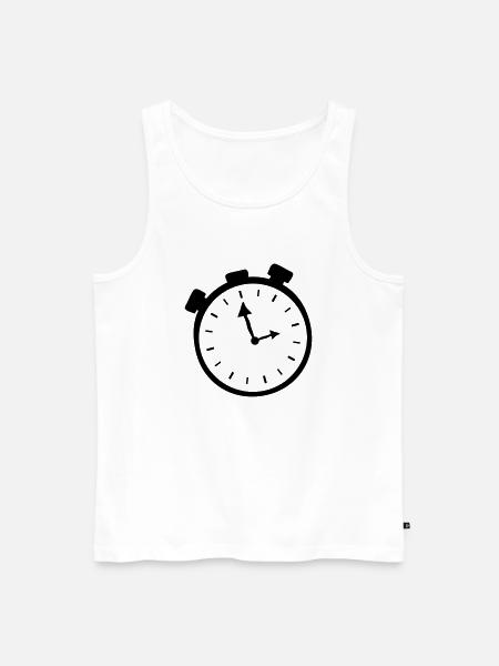 uhr - Männer Premium Bio Tank Top - Weiß