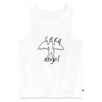 Ange sexy - Débardeur bio Premium Homme - blanc - Devant - Michal (187cm)