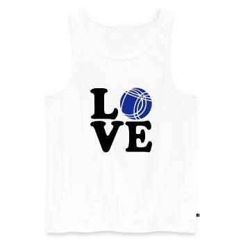 Boule - Männer Premium Bio Tank Top - Weiß - Vorne - AI Model Male 178 light (178cm)