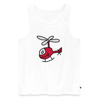 Helicopter - Männer Premium Bio Tank Top - Weiß - Vorne - AI Model Male 178 light (178cm)