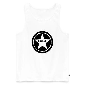 Emilia - Männer Premium Bio Tank Top - Weiß - Vorne - AI Model Male 178 light (178cm)