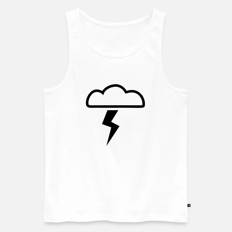 Gewitter - Männer Premium Bio Tank Top - Weiß