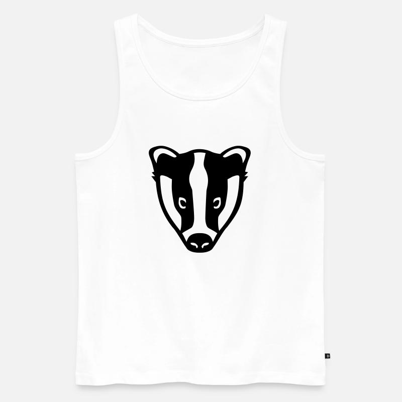 Dachs - Männer Premium Bio Tank Top - Weiß
