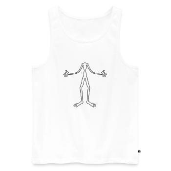 corps étranger sans tête clipart dessin animé comique luxure - Débardeur bio Premium Homme - blanc - Devant - AI Model Male 178 light (178cm)