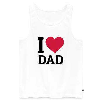 I love Dad - Men's Premium Organic Tank Top - white - Front - Michal (187cm)