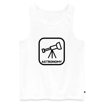Astronomy / Astronomer / Astronomie / Astronom - Men's Premium Organic Tank Top - white - Front - AI Model Male 178 light (178cm)