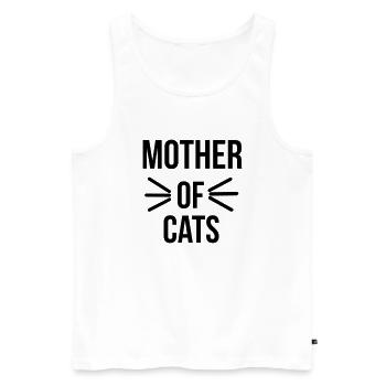 Mother of cats - Men's Premium Organic Tank Top - white - Front - Michal (187cm)