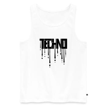 Drops of graffiti techno - Men's Premium Organic Tank Top - white - Front - AI Model Male 178 light (178cm)