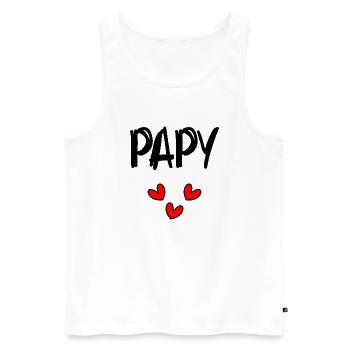 OPA. VATERTAG. ALLES GUTE ZUM GEBURTSTAG OPA. ICH LIEBE DICH - Männer Premium Bio Tank Top - Weiß - Vorne - Michal (187cm)