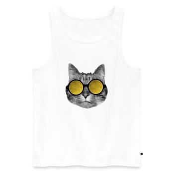 Lunettes de soleil pour chat - Débardeur bio Premium Homme - blanc - Devant - Michal (187cm)