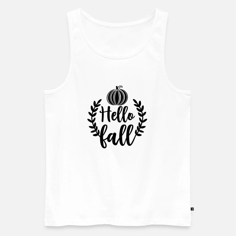 hello fallb - Männer Premium Bio Tank Top - Weiß