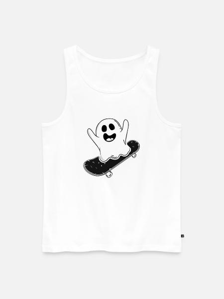 HipHop MC Ghetto Skater Spirit Boombox - Herre Premium økologisk tanktop - hvid