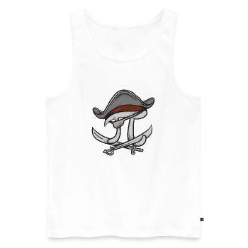 pi rates pirates - Men's Premium Organic Tank Top - white - Front - AI Model Male 178 light (178cm)
