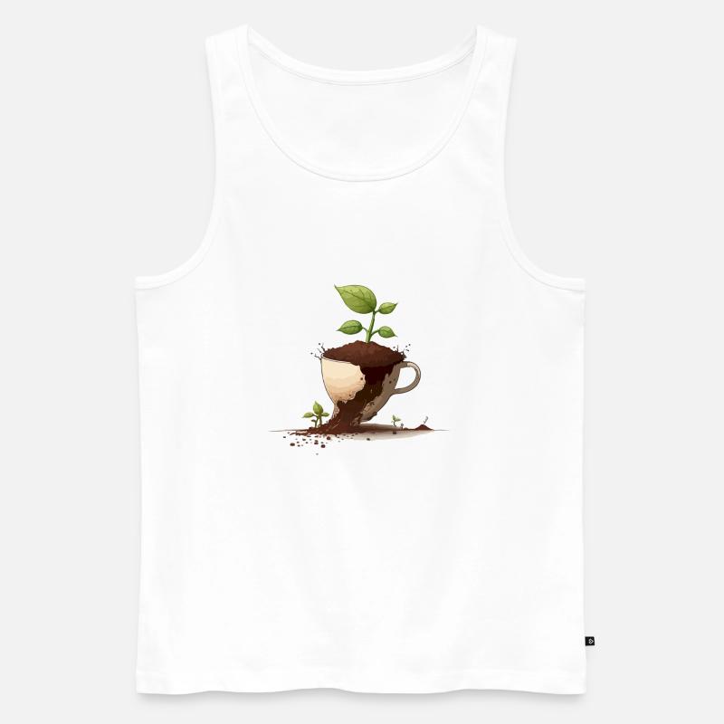 Der schlichte Becher - Männer Premium Bio Tank Top - Weiß