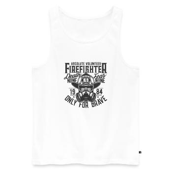 Volunteer Fire Brigade a - Men's Premium Organic Tank Top - white - Front - Michal (187cm)