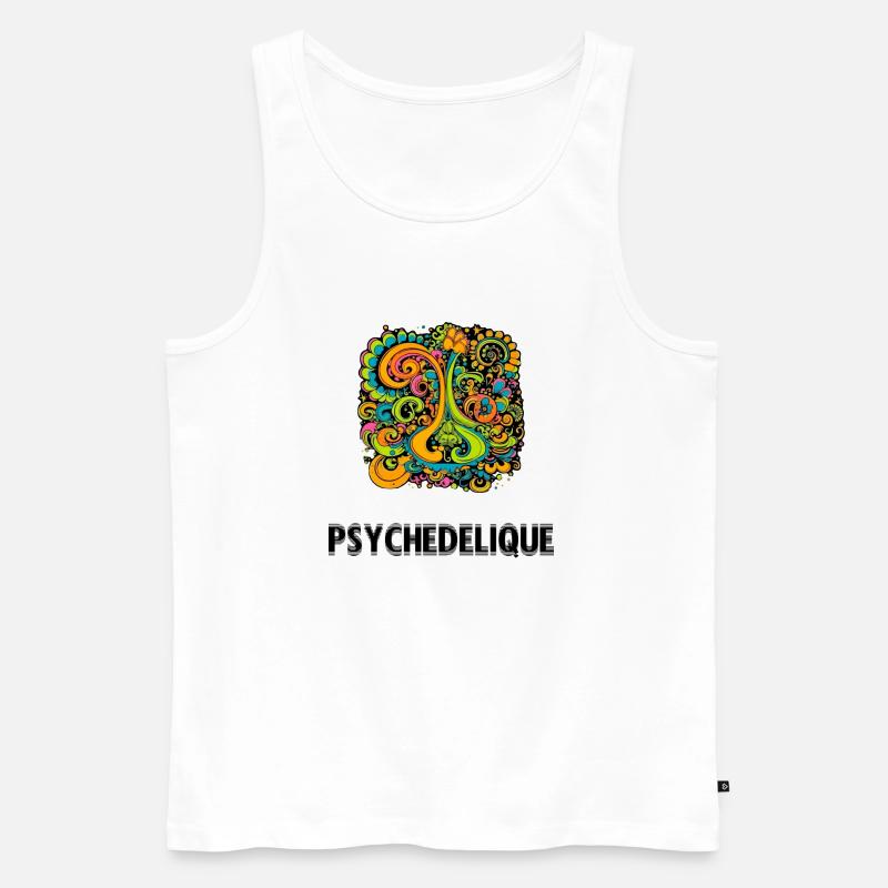 Psychedelisch - Männer Premium Bio Tank Top - Weiß