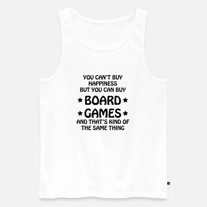 boardgame chess backgammon game night - Männer Premium Bio Tank Top - Weiß