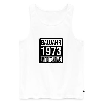 Baujahr 1973 - Männer Premium Bio Tank Top - Weiß - Vorne - Michal (187cm)