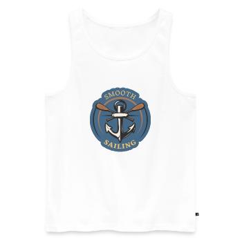 Wassersport - Männer Premium Bio Tank Top - Weiß - Vorne - Michal (187cm)
