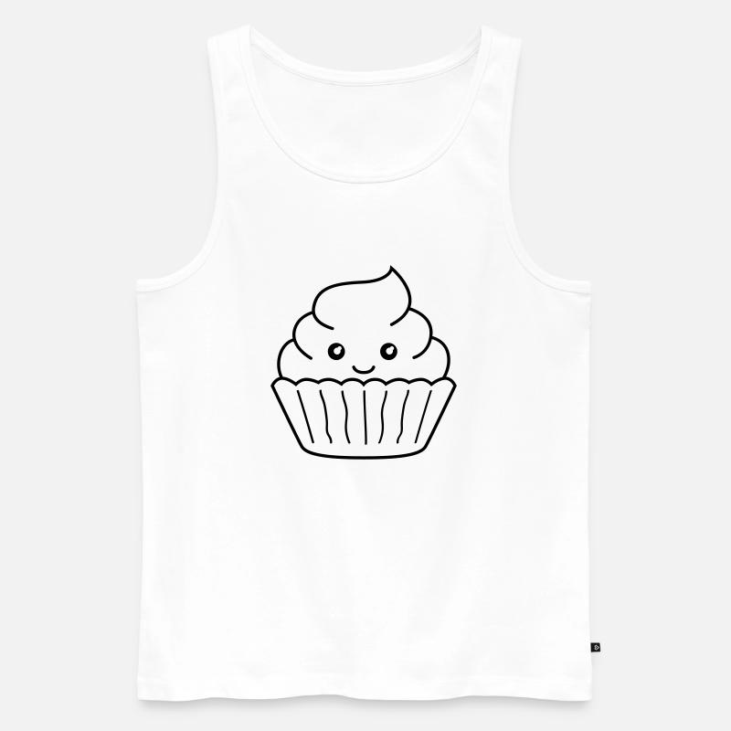 sweet cupcake - Männer Premium Bio Tank Top - Weiß