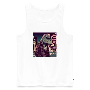 Dinosaure Japon Japon - Débardeur bio Premium Homme - blanc - Devant - Michal (187cm)