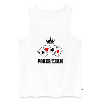 Équipe de poker - Débardeur bio Premium Homme - blanc - Devant - Michal (187cm)