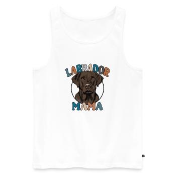 Chocolat Labrador Maman Chiens Chien Labbi Wilsigns - Débardeur bio Premium Homme - blanc - Devant - Michal (187cm)