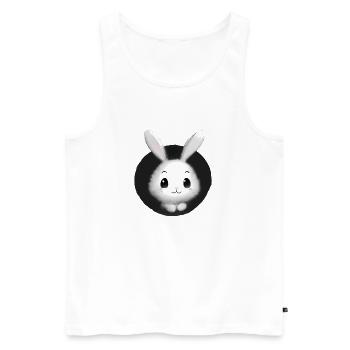 White Rabbit Rabbit - Men's Premium Organic Tank Top - white - Front - AI Model Male 178 light (178cm)