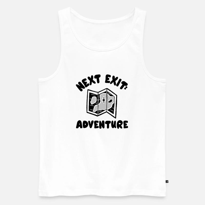 next exit: adventure - Men's Premium Organic Tank Top - white