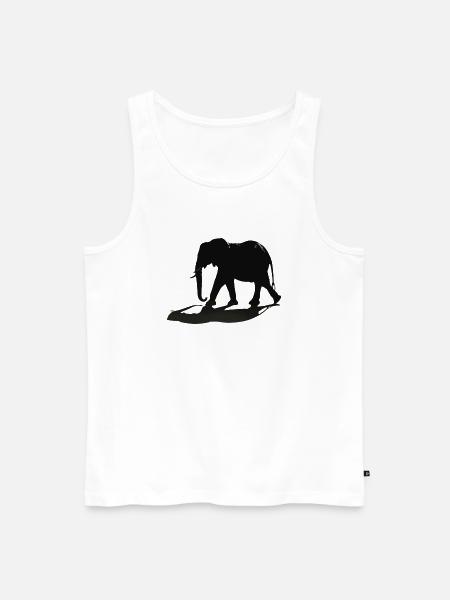 Elephant Silhouette - Men's Premium Organic Tank Top - white