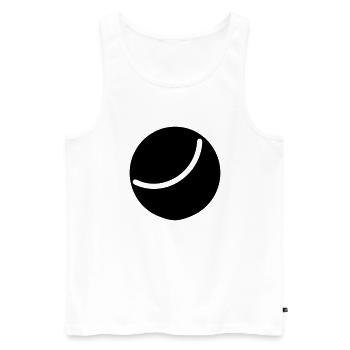 Balle de tennis - Débardeur bio Premium Homme - blanc - Devant - AI Model Male 178 light (178cm)