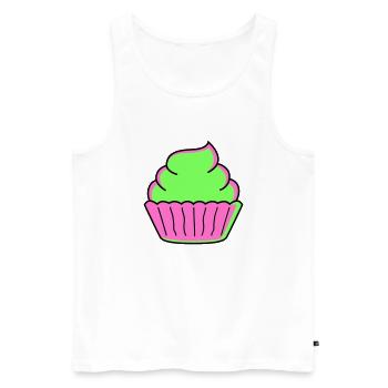 Cupcake - Débardeur bio Premium Homme - blanc - Devant - Michal (187cm)