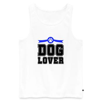 Amoureux des chiens - Débardeur bio Premium Homme - blanc - Devant - Michal (187cm)