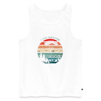 Ich mag Schweben - Retro Skydiving - Männer Premium Bio Tank Top - Weiß - Vorne - Michal (187cm)