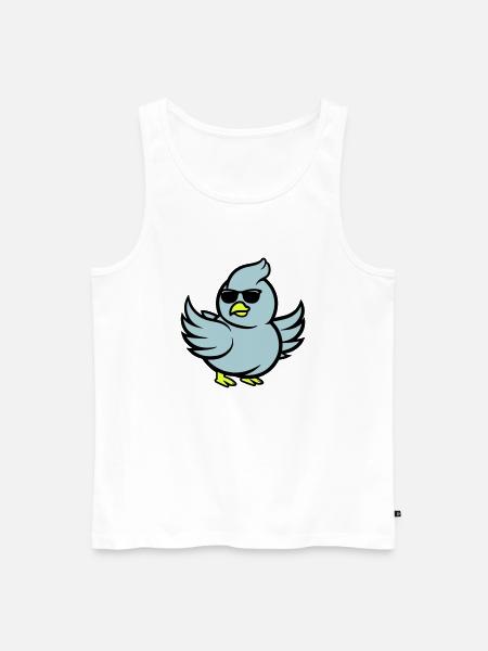 Deaf Comic Sunglasses - Men's Premium Organic Tank Top - white