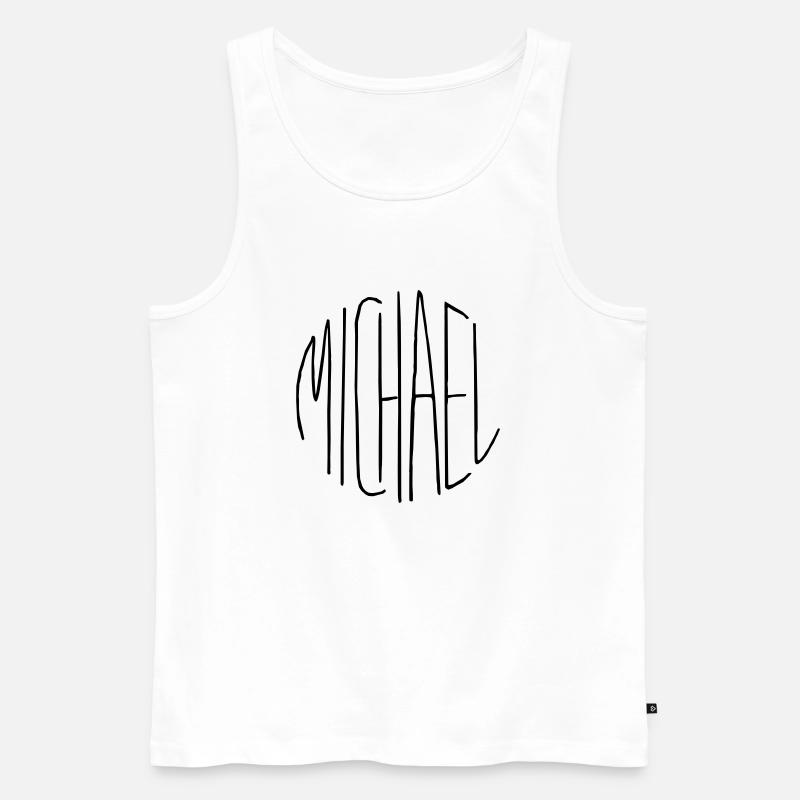 Michael - Männer Premium Bio Tank Top - Weiß