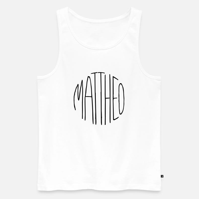 Mattheo - Männer Premium Bio Tank Top - Weiß