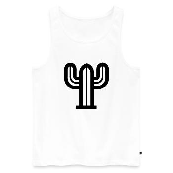 Cactus - Men's Premium Organic Tank Top - white - Front - AI Model Male 178 light (178cm)