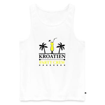 Équipe de fête en Croatie - Débardeur bio Premium Homme - blanc - Devant - Michal (187cm)