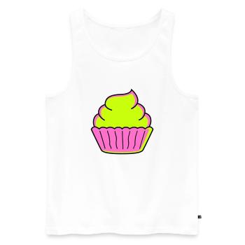 Cupcake - Débardeur bio Premium Homme - blanc - Devant - Michal (187cm)