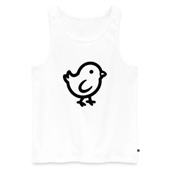 chick - Men's Premium Organic Tank Top - white - Front - AI Model Male 178 light (178cm)