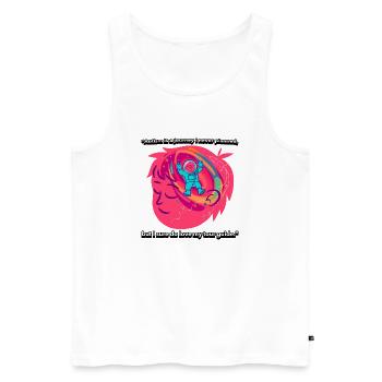 Autism Quote T-Shirt - Men's Premium Organic Tank Top - white - Front - Michal (187cm)