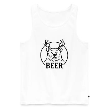 Beer - Débardeur bio Premium Homme - blanc - Devant - Michal (187cm)
