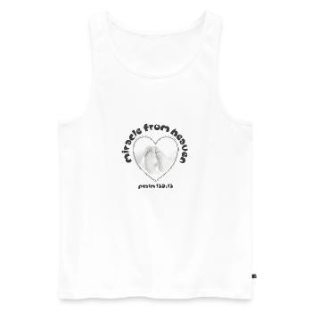 Christian Design Miracle from Heaven Psalm 139 - Men's Premium Organic Tank Top - white - Front - Michal (187cm)